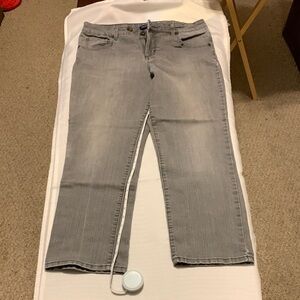 Bandolino Gray Straight Leg Jeans 12PS